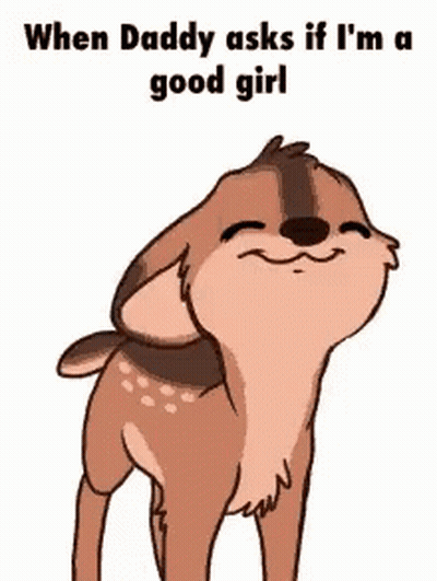 Deer Cartoon Asking If I'm A Good Girl GIF