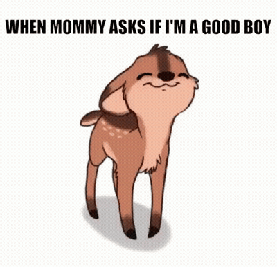 Deer Cartoon When Mommy Asks If Good Boy GIF