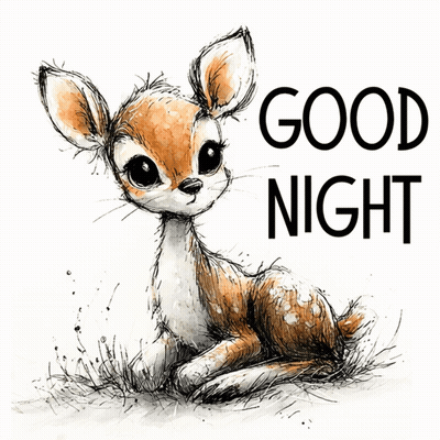 Deer Saying Good Night GIF