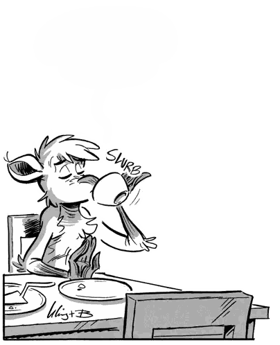 Deer With Speech Bubble Saying Na Ja So Ist Das Leben Sticker