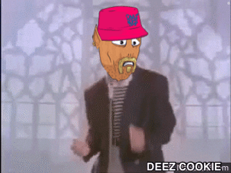 Deez Nutz NFT Head Rick Roll Meme GIF