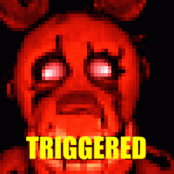 Degraded Springtrap Close Up Triggered GIF