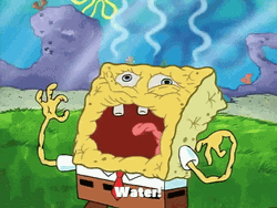 Dehydrated Spongebob Asking For Water GIF