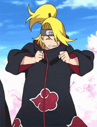 Deidara Naruto Celebrate Anime GIF
