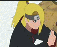 Deidara Naruto Concentrate GIF