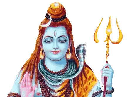 Deity Holding Trident And Snake Sticker