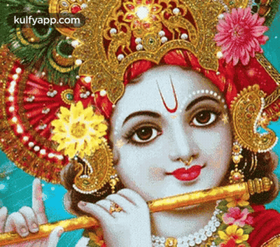 Deity Playing Flute GIF