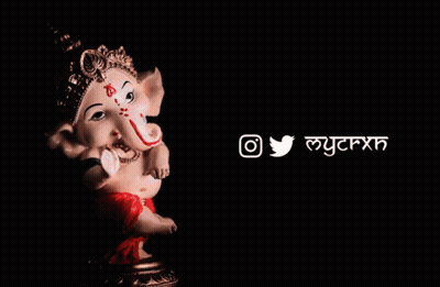 Deity Sitting On Red Flower With Letters Lam GIF