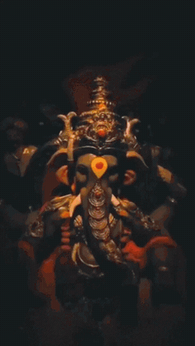 Deity Statue Saying Morning GIF
