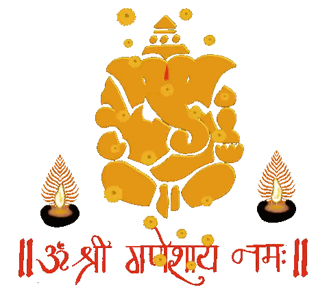 Deity With Candles And Shrī Gṇeśa Nam Sticker