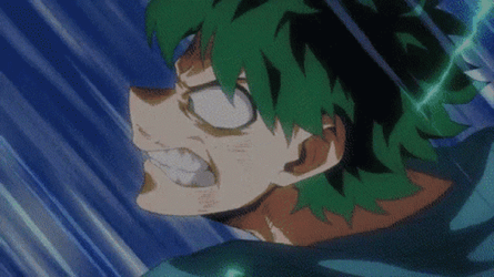Deku Fighting Using Saint Louis Smash GIF