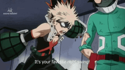 Deku Fighting With Bakugo GIF