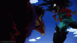 Deku Fighting With Overhaul GIF