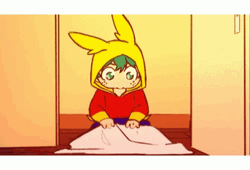 Deku Smiling And Running GIF