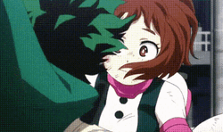 Deku Worried Of Uraraka GIF