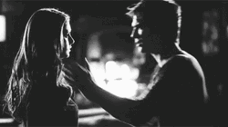 Delena Damon Kissing Elena Romantic Night GIF