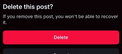 Delete Post Screen On Phone GIF