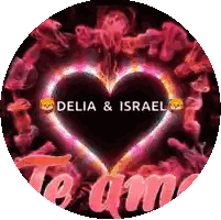 Delia And Israel With Heart Sticker