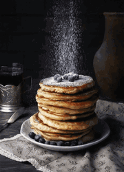 Delicious Blueberry Pancakes Slowmo GIF