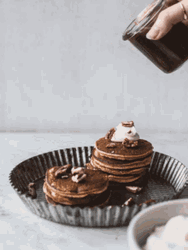 Delicious Chocolate Pancakes Syrup GIF