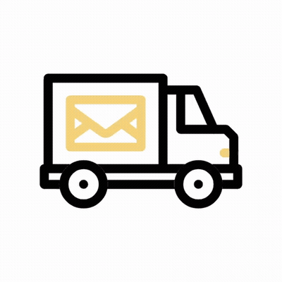 Delivery Truck With Envelope GIF