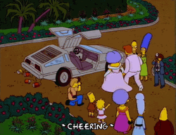 Delorean On The Simpsons GIF