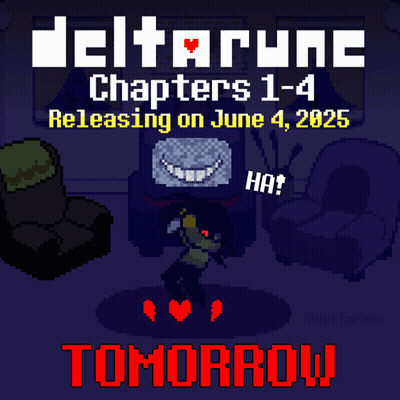 Deltarune Chapters 1-4 Pixel Art Advertisement GIF