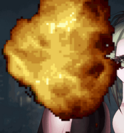 Deltarune Explosion Girl With Short Hair GIF