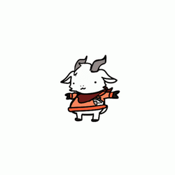 Deltarune Explosion Goat Wearing Clothes GIF