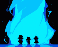 Deltarune Facing Fire GIF