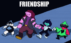 Deltarune Friendship Holding Hands GIF
