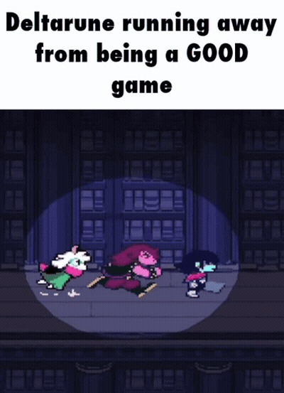 Deltarune Running Away From Being A Good Game GIF