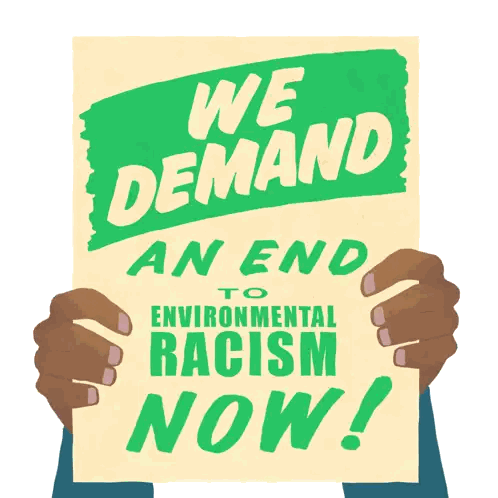 Demand End To Environmental Racism Sign Sticker
