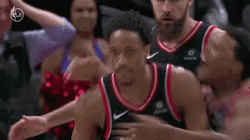 Demar Derozan Hug By Kyle Lowry GIF