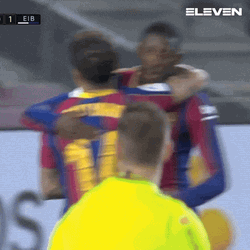 Dembele Teammate Interaction GIF