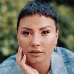 Demi Lovato Eyes And Brows Change GIF