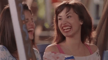 Demi Lovato Full Smile Selena Gomez GIF