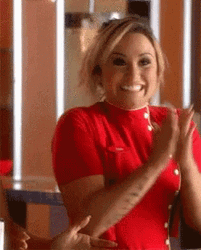 Demi Lovato Happy Clapping
