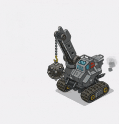 Demolisher Machine Bouncing Wrecking Ball Animation GIF