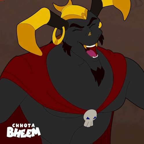 Demon Drawing With Word Bheem GIF