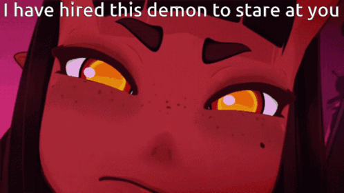 Demon Hired To Stare At You GIF