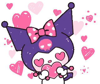 Demon Holding Pink Heart Sticker