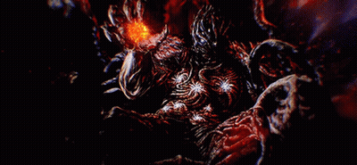 Demon's Hand Reaching Out To Fireball GIF