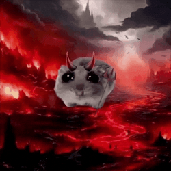 Demon Sad Hamster GIF