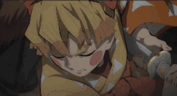 Demon Slayer Fighting Zenitsu Agatsuma Thunder Breathing GIF