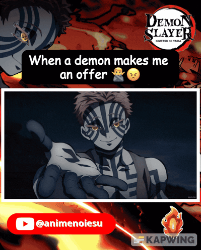 Demon Slayer Poster Man With Striped Face GIF