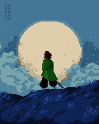 Demon Slayer Season 2 Tanjiro Moonlight GIF