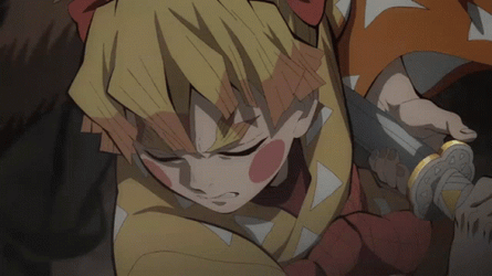 Demon Slayer Season 2 Zenitsu Blowing Smoke GIF