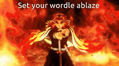 Demon Slayer Set Your Wordle Ablaze GIF