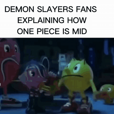 Demon Slayers Fans Are Explaining How One Piece Is Mid GIF
